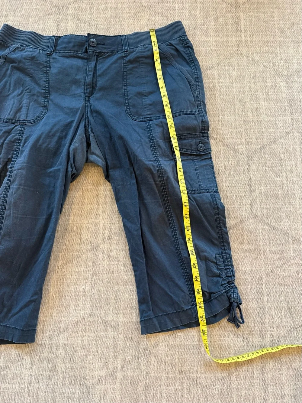 Sonoma Goods for Life Cargo Capri Pants Navy Blue Size 14 Utility